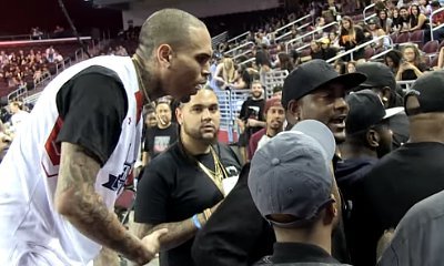Chris Brown Caught Yelling at a Fan During Charity Basketball Game