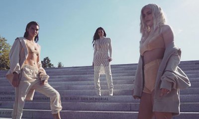 Kylie Jenner Flashes Underboob During Yeezy Season 4 With Sisters Kendall and Kim