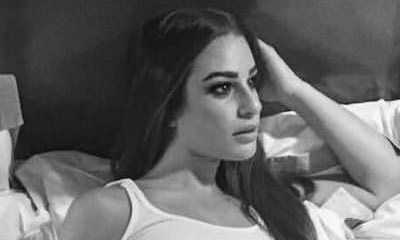 Lea Michele Strips Down to Panties in New Bed Photo