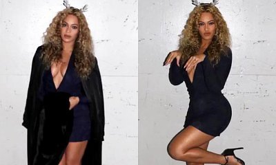 Beyonce Is Sexy Reindeer in Her Christmas Photos