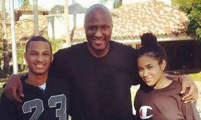 Lamar Odom Rings in 2017 With His Kids - See His First Pic Since Rehab!