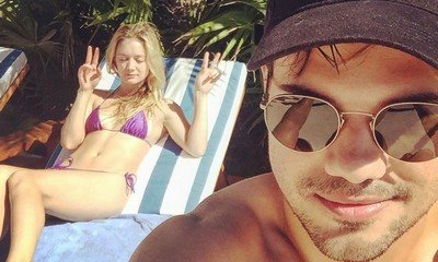 Taylor Lautner Holds Hands With Bikini-Clad Billie Lourd in Cabo
