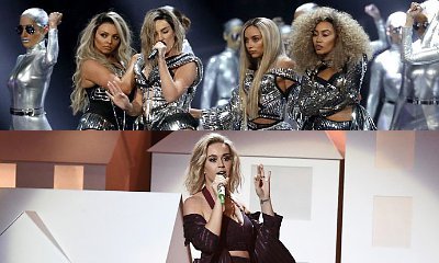 2017 BRIT Awards: Little Mix Is Carried by Thrones, Katy Perry Brings Skeletons During Performances