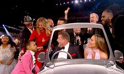 Grammy Awards 2017: Blue Ivy and J.Lo Join James Corden for Cardboard Karaoke