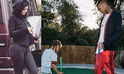 Kylie Jenner and Tyga Make Out in Front of Son Cairo and Other Kids