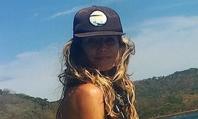 Racy Vacation! Heidi Klum Ditches Top While Fishing in the Caribbean