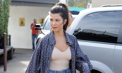 Too Cute! Kourtney Kardashian Takes Penelope and North West to Church With Matching Hair Buns