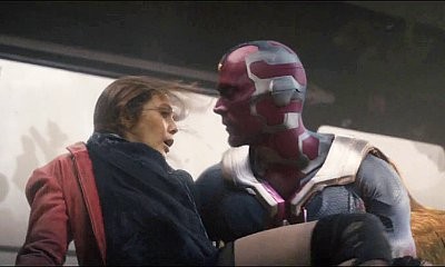 Vision and Scarlet Witch Share a Kiss in New 'Avengers: Infinity War' Set Photos