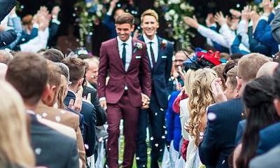 Tom Daley and Dustin Lance Black Share First Photos From Romantic Castle Wedding