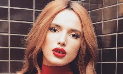 Bella Thorne Sports Barely-There Bralet and Wig While Clubbing in Los Angeles