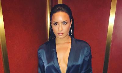 Demi Lovato Goes Bra-Free in Plunging Outfit in N.Y.C.