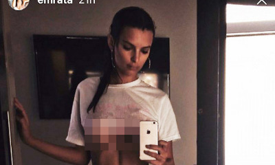 Emily Ratajkowski Puts Major Underboob on Display in Barely-There Crop Top