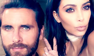Kim Kardashian Flaunts Her Chest in Bandeau Top When Grabbing Lunch With Scott Disick in NYC