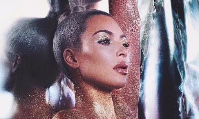 NSFW! Kim Kardashian Poses Completely Nude in Glitter for Her Beauty Line