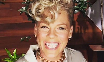 Pink Hangs Off Hotel During Rehearsal for AMA Performance