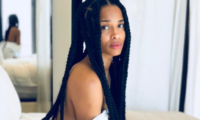 Ciara Flashes Nipple as She Poses Half-Naked in Bed
