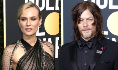 Diane Kruger and Norman Reedus Kiss, Make Red Carpet Debut as Couple at Golden Globes