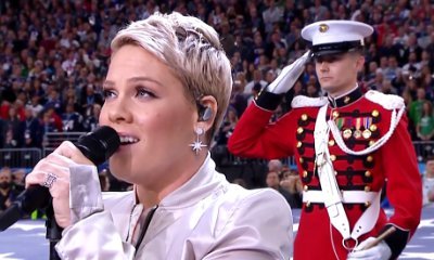 Pink Delivers Powerful Rendition of National Anthem at Super Bowl LII Despite Battling Flu