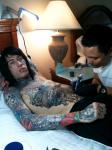 Trace Cyrus Tweets Pic of Himself Getting Tattooed