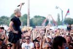 Pink Rolls Across the Crowd at Britain's Isle of Wight Festival