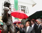 Arnold Schwarzenegger Unveils Statue of Himself During Museum Opening
