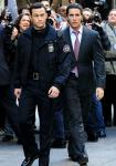 Pics: Christian Bale Suits Up on New York Set of 'The Dark Knight Rises'