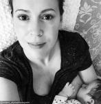 Alyssa Milano Posts Sweet Breastfeeding Photo With Baby Elizabella