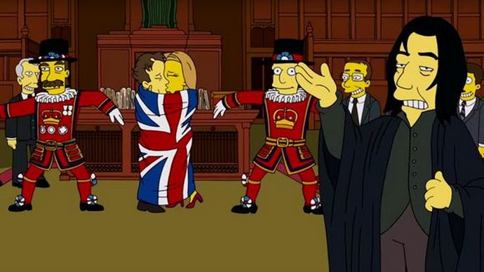 Watch That Alan Rickman and David Bowie Tribute on 'The Simpsons'