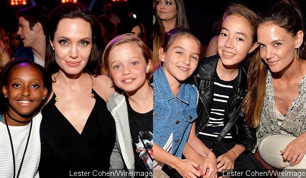 Angeline Jolie Takes Shiloh and Zahara, Katie Holmes Takes Suri to Kids' Choice Awards