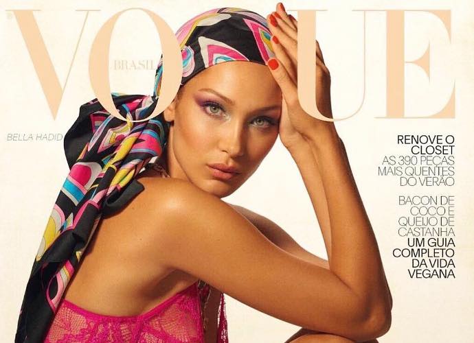Bella Hadid Sizzles in Sheer Bodysuit for Vogue Brasil