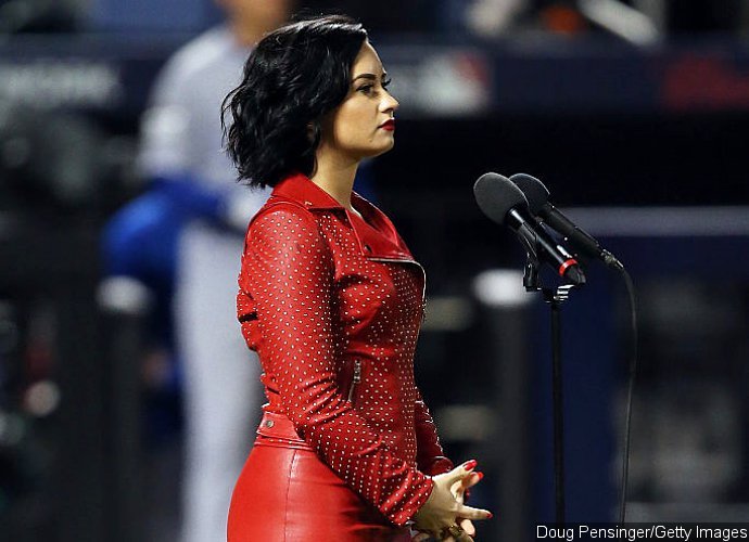 Video: Demi Lovato Belts Out National Anthem at World Series