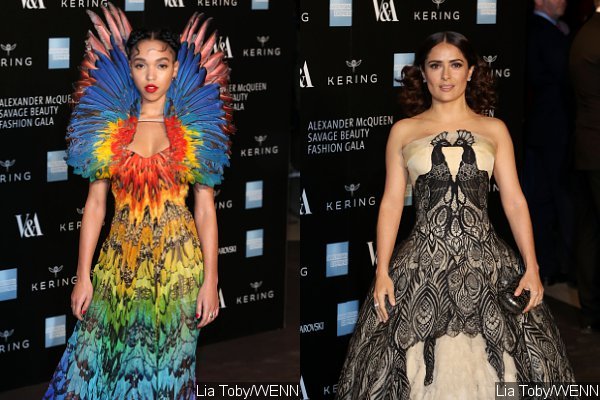 FKA twigs and Salma Hayek Stun at 'Alexander McQueen: Savage Beauty Fashion Gala'