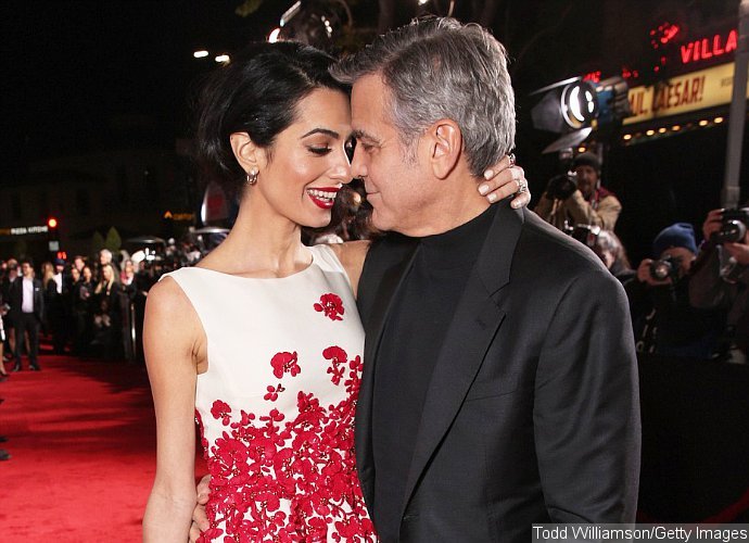 George Clooney and Wife Amal Get Lovey Dovey at 'Hail Caesar' L.A. Premiere