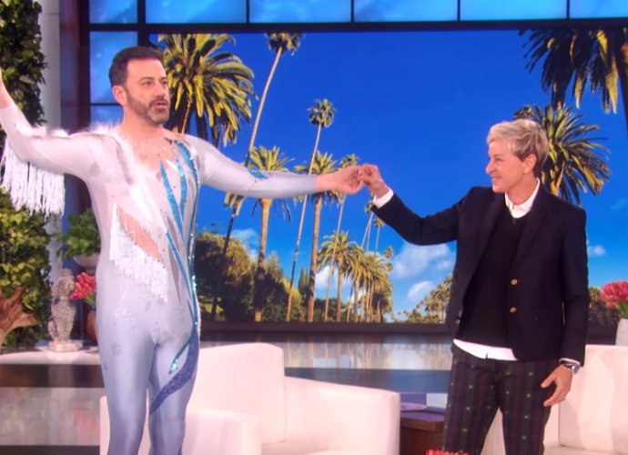 Jimmy Kimmel Has Ellen DeGeneres' 60th Birthday Gift on His Crotch