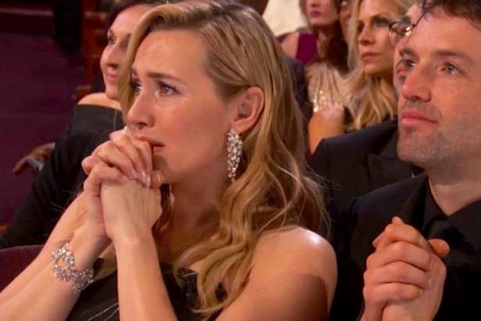 Take a Look at Kate Winslet's Emotional Reaction When Leonardo DiCaprio Wins His First Oscar