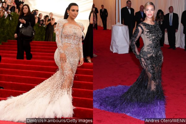Kim Kardashian Accused of Copying Beyonce's Old Met Gala Look