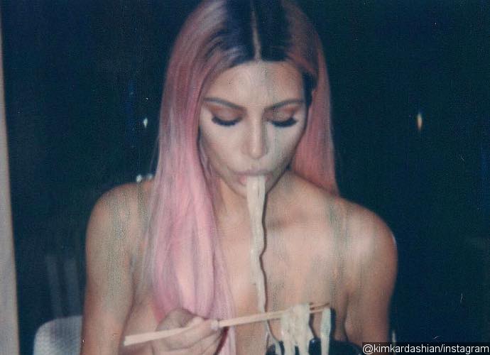 Kim Kardashian Goes Topless While Eating Ramen in New Instagram Snap