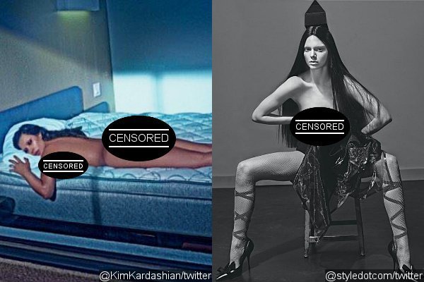 Kim Kardashian Is Naked in Bed, Kendall Jenner Grabs Boob in New Love Magazine Shots
