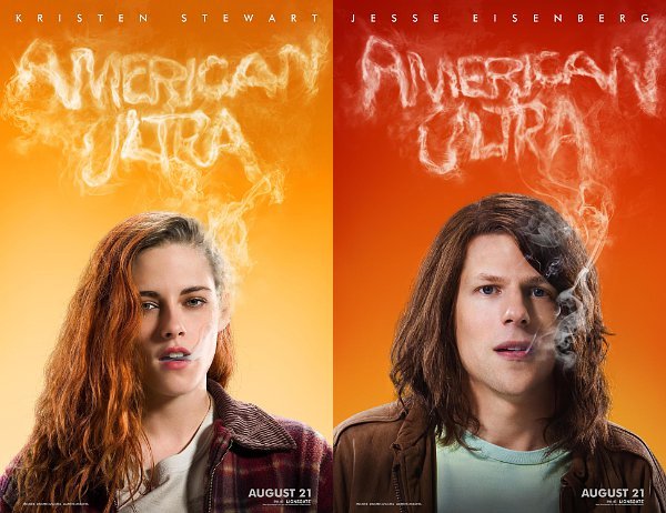 Kristen Stewart and Jesse Eisenberg Get High in 'American Ultra' Posters