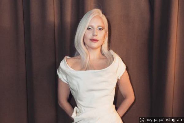Pics: Lady GaGa Looks Gorgeous in White Gown at Hollywood Foreign Press Event