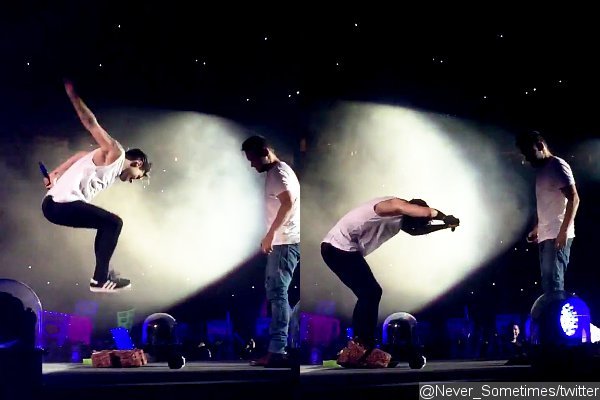 Louis Tomlinson Destroys a Naughty Boy Pinata at One Direction Concert