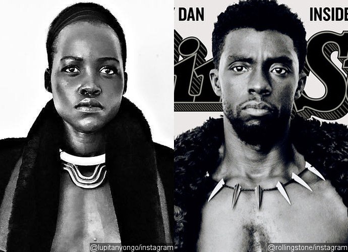 Lupita Nyong'o Recreates Chadwick Boseman's Shirtless Rolling Stone Cover - See the Similarities!
