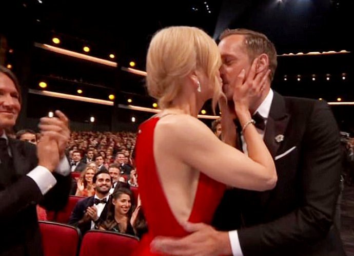 Nicole Kidman Kisses Alexander Skarsgard on Lips in Front of Husband Keith Urban at Emmys