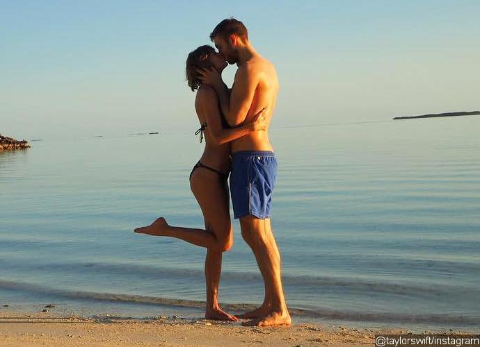 Taylor Swift and Calvin Harris Share Steamy Kiss on the Beach