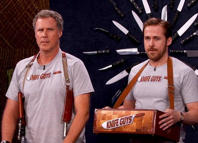 Watch Will Ferrell and Ryan Gosling Interrupt Jimmy Kimmel's Monologue to Sell Their Knives