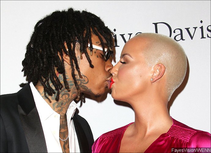 Wiz Khalifa and Amber Rose Make Out at Clive Davis' Pre-Grammy Party
