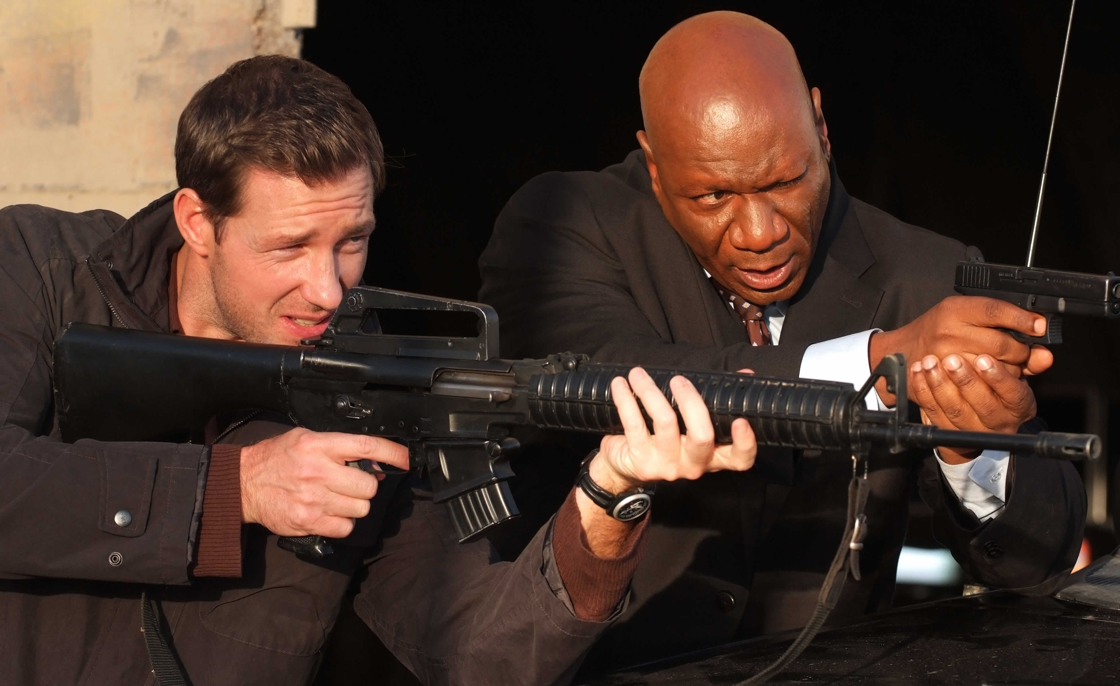 Edward Burns as John Reed and Ving Rhames as Agent Dave Grant in After Dark Films' 'Echelon Conspiracy' (2009)