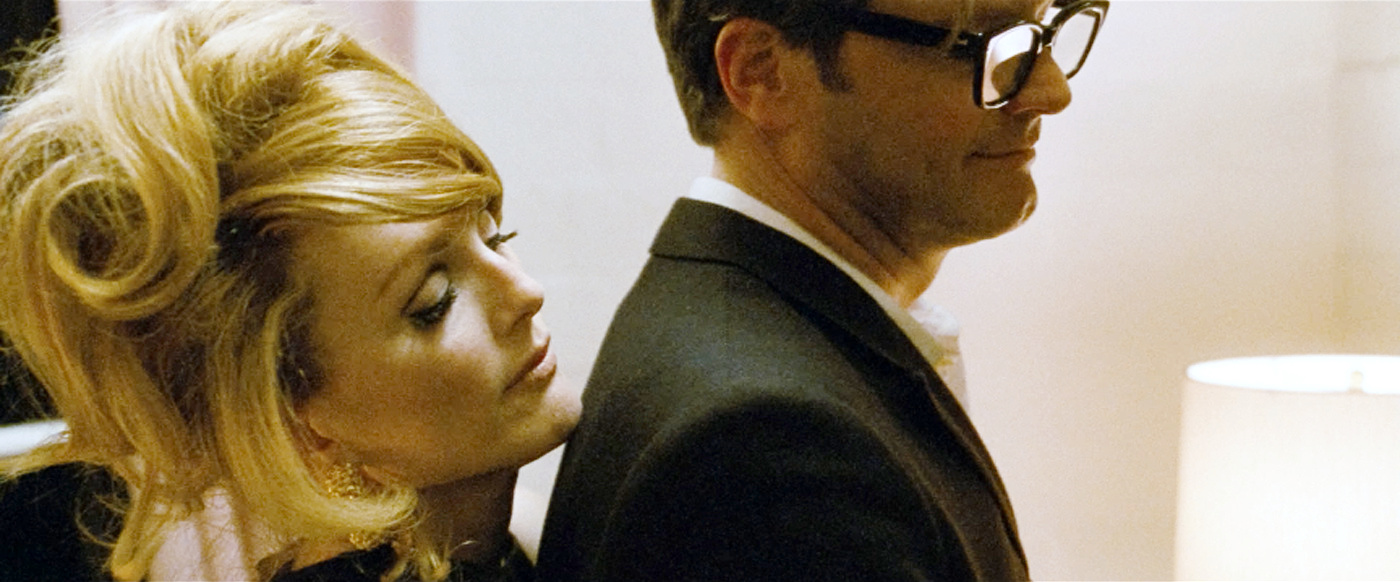 Julianne Moore stars as Charlotte and Colin Firth stars as George in The Weinstein Company's A Single Man (2009)