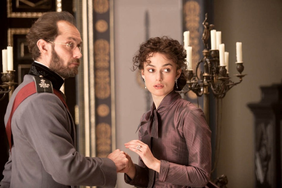 Jude Law stars as Alexei Karenin and Keira Knightley stars as Anna Karenina in Focus Features' Anna Karenina (2012)
