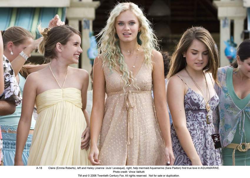 (L-R) Emma Roberts, Sara Paxton and JoJo in The 20th Century Fox's Aquamarine (2006)